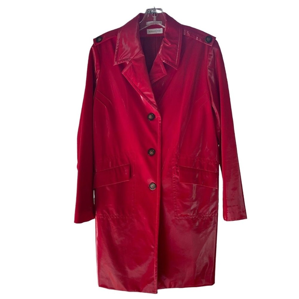 Bernard Zins Womens Jacket Size 6 Red Designer Made In‎ France